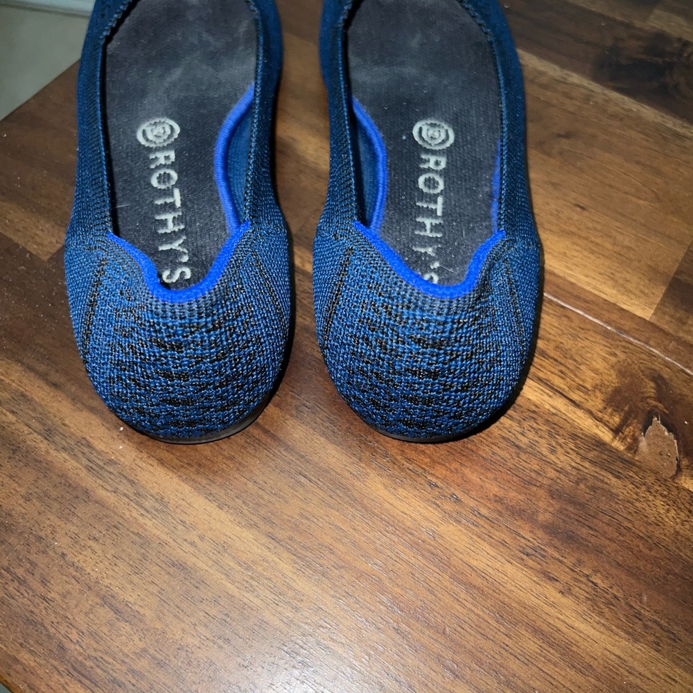 Rothy's The Point Flats Teal Python Blue - image 7